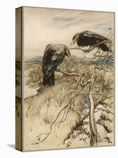 Ballad, Twa Corbies-Arthur Rackham-Stretched Canvas