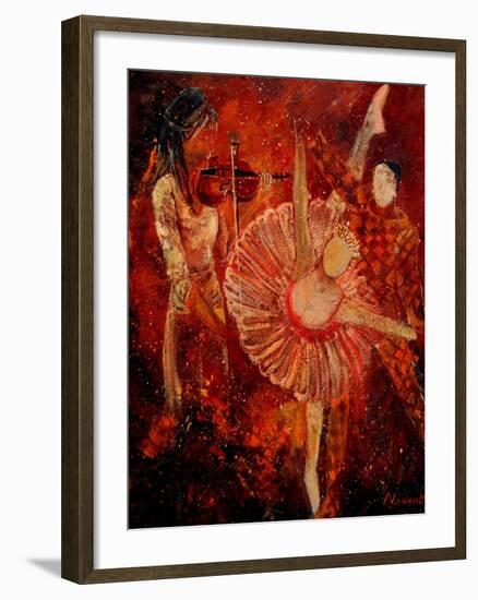 Ballerina And Arlequino-Pol Ledent-Framed Art Print