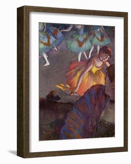 Ballerina and Lady with a Fan, 1855-Edgar Degas-Framed Premium Giclee Print