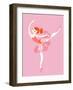 Ballerina Arabesque-The Paper Nut-Framed Art Print