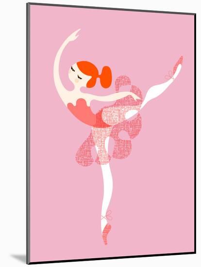 Ballerina Arabesque-The Paper Nut-Mounted Art Print