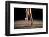 Ballerina Balancing En Pointe-null-Framed Art Print