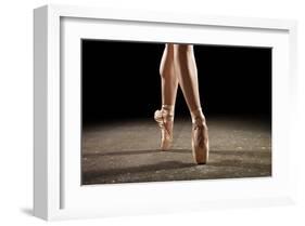 Ballerina Balancing En Pointe-null-Framed Art Print