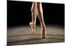 Ballerina Balancing En Pointe-null-Mounted Art Print