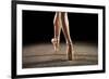 Ballerina Balancing En Pointe-null-Framed Art Print