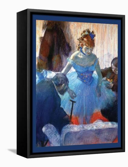 Ballerina Changing-Edgar Degas-Framed Stretched Canvas