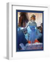 Ballerina Changing-Edgar Degas-Framed Art Print