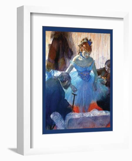 Ballerina Changing-Edgar Degas-Framed Art Print