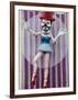 Ballerina Clown, Venice, Los Angeles, California, USA-Walter Bibikow-Framed Photographic Print