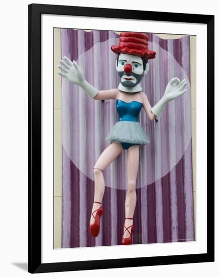 Ballerina Clown, Venice, Los Angeles, California, USA-Walter Bibikow-Framed Photographic Print