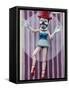 Ballerina Clown, Venice, Los Angeles, California, USA-Walter Bibikow-Framed Stretched Canvas