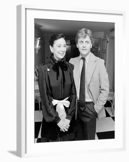 Ballerina Dame Margot Fonteyn with Dancer Choreographer Mikhail Baryshnikov-null-Framed Premium Photographic Print