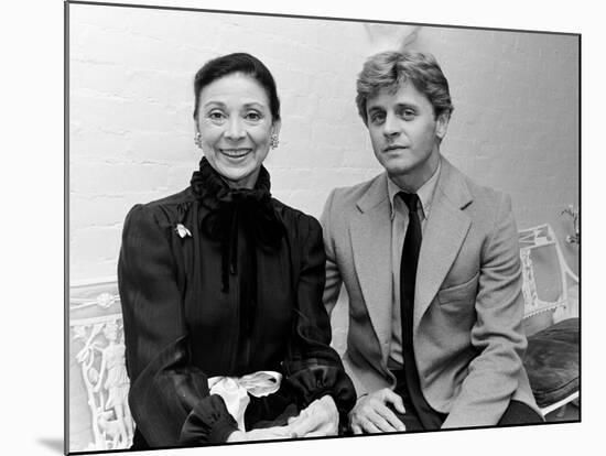 Ballerina Dame Margot Fonteyn with Dancer Choreographer Mikhail Baryshnikov-null-Mounted Premium Photographic Print