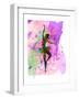 Ballerina Dancing Watercolor 1-Irina March-Framed Art Print