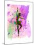 Ballerina Dancing Watercolor 1-Irina March-Mounted Art Print