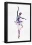 Ballerina Dancing Watercolor 2-Irina March-Framed Poster