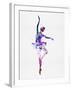 Ballerina Dancing Watercolor 2-Irina March-Framed Art Print