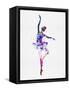 Ballerina Dancing Watercolor 2-Irina March-Framed Stretched Canvas