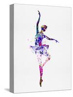 Ballerina Dancing Watercolor 2-Irina March-Stretched Canvas
