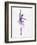 Ballerina Dancing Watercolor 2-Irina March-Framed Art Print