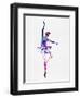 Ballerina Dancing Watercolor 2-Irina March-Framed Art Print