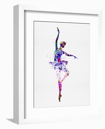 Ballerina Dancing Watercolor 2-Irina March-Framed Art Print