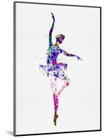 Ballerina Dancing Watercolor 2-Irina March-Mounted Art Print