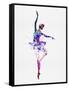 Ballerina Dancing Watercolor 2-Irina March-Framed Stretched Canvas