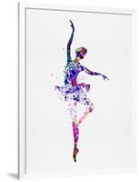 Ballerina Dancing Watercolor 2-Irina March-Framed Art Print