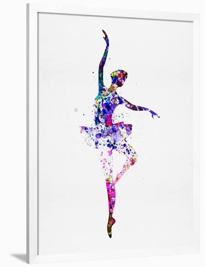 Ballerina Dancing Watercolor 2-Irina March-Framed Art Print