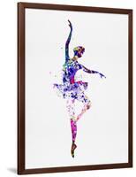 Ballerina Dancing Watercolor 2-Irina March-Framed Art Print