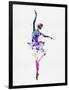 Ballerina Dancing Watercolor 2-Irina March-Framed Art Print