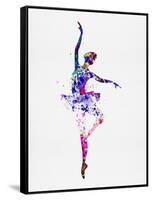 Ballerina Dancing Watercolor 2-Irina March-Framed Stretched Canvas