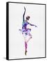 Ballerina Dancing Watercolor 2-Irina March-Framed Stretched Canvas