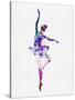 Ballerina Dancing Watercolor 2-Irina March-Stretched Canvas