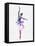 Ballerina Dancing Watercolor 2-Irina March-Framed Stretched Canvas