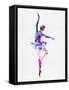 Ballerina Dancing Watercolor 2-Irina March-Framed Stretched Canvas