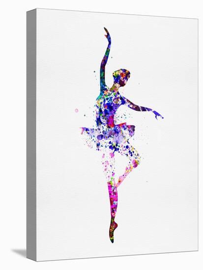 Ballerina Dancing Watercolor 2-Irina March-Stretched Canvas