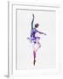 Ballerina Dancing Watercolor 2-Irina March-Framed Art Print