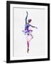 Ballerina Dancing Watercolor 2-Irina March-Framed Art Print