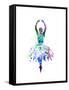 Ballerina Dancing Watercolor 4-Irina March-Framed Stretched Canvas