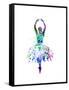 Ballerina Dancing Watercolor 4-Irina March-Framed Stretched Canvas