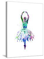 Ballerina Dancing Watercolor 4-Irina March-Stretched Canvas