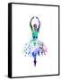 Ballerina Dancing Watercolor 4-Irina March-Framed Stretched Canvas