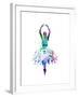 Ballerina Dancing Watercolor 4-Irina March-Framed Art Print