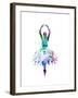 Ballerina Dancing Watercolor 4-Irina March-Framed Art Print