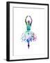 Ballerina Dancing Watercolor 4-Irina March-Framed Art Print