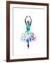 Ballerina Dancing Watercolor 4-Irina March-Framed Art Print