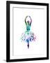 Ballerina Dancing Watercolor 4-Irina March-Framed Art Print