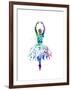 Ballerina Dancing Watercolor 4-Irina March-Framed Art Print